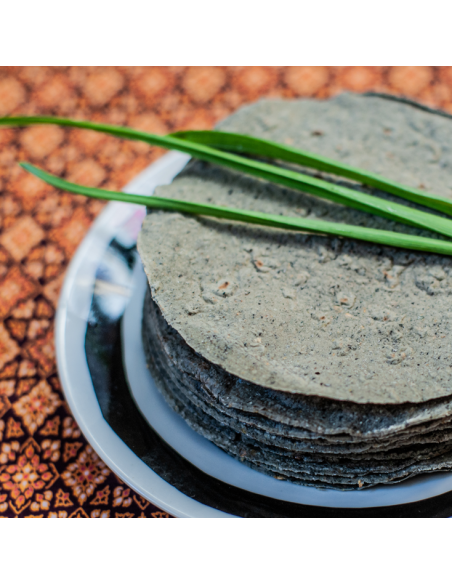Eko tortilla kukurydziana niebieska 15cm - 10szt. pak. w atmosf. ochronnej