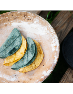 Eko tortilla kukurydziana 15cm MIX (niebieska i żółta) -...